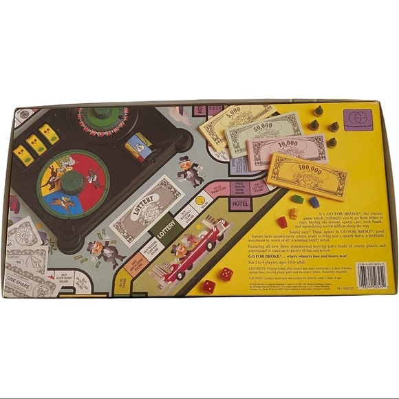 Vtg 1992 Go For Broke Board Game Ages 10 Up - Picture 7 of 12